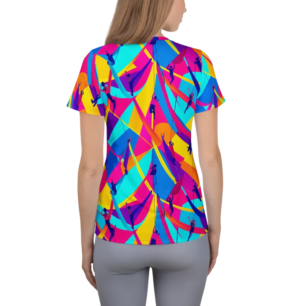 Chromatic Aerial on Women's Athletic T-Shirt — Back