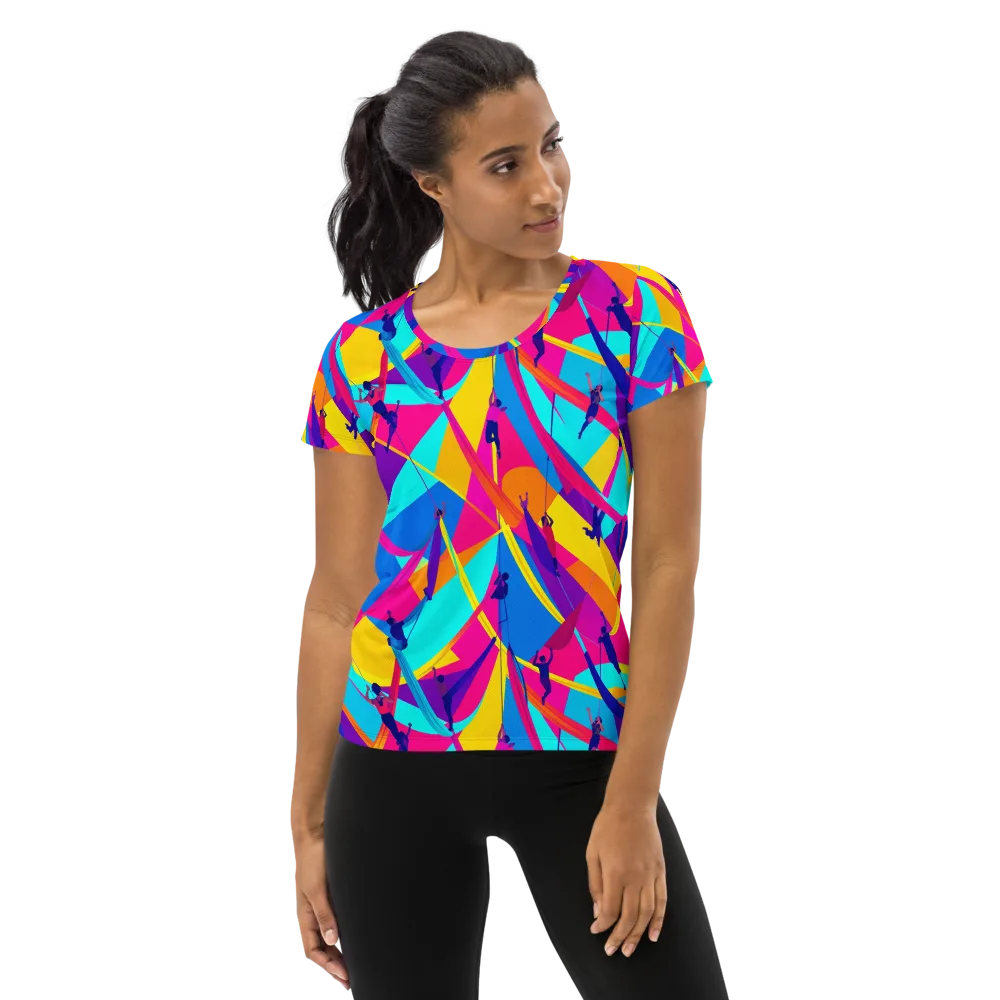 Chromatic Aerial on Women's Athletic T-Shirt — Front