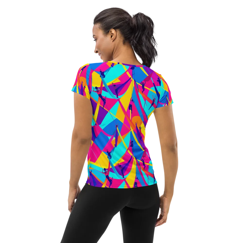 Chromatic Aerial on Women's Athletic T-Shirt — Back