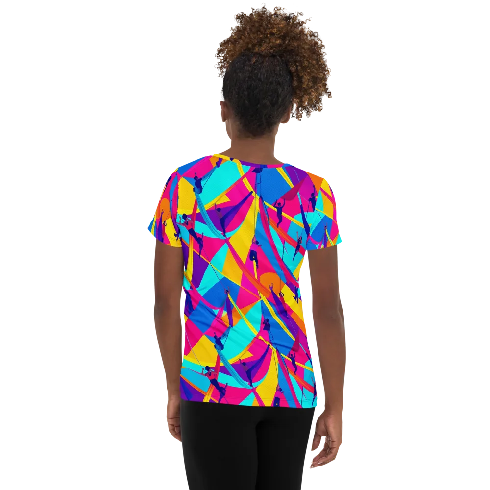 Chromatic Aerial on Women's Athletic T-Shirt — Back