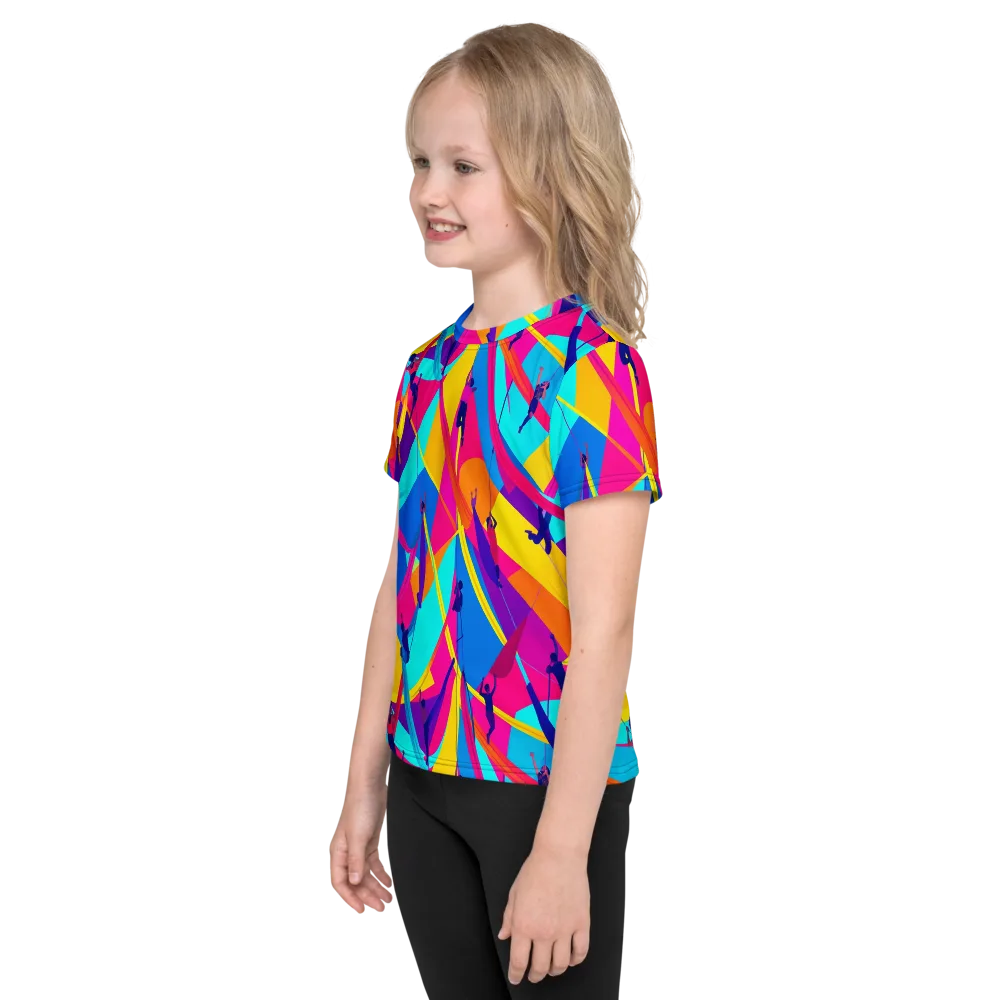 Chromatic Aerial on Kids Crew Neck T-Shirt — Left