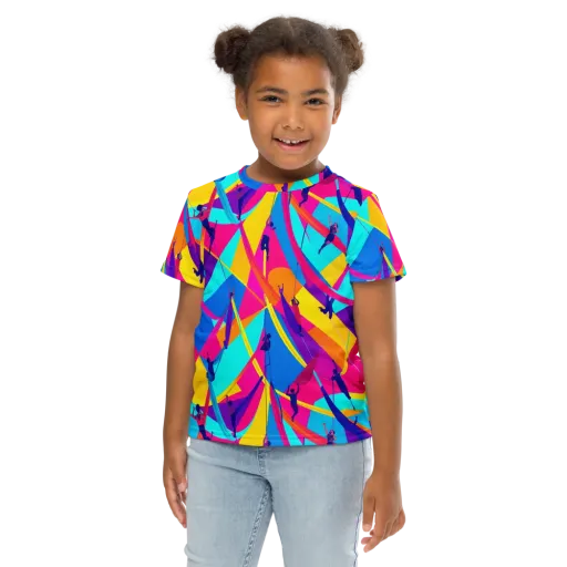 Chromatic Aerial on a Kids Crew Neck T-Shirt