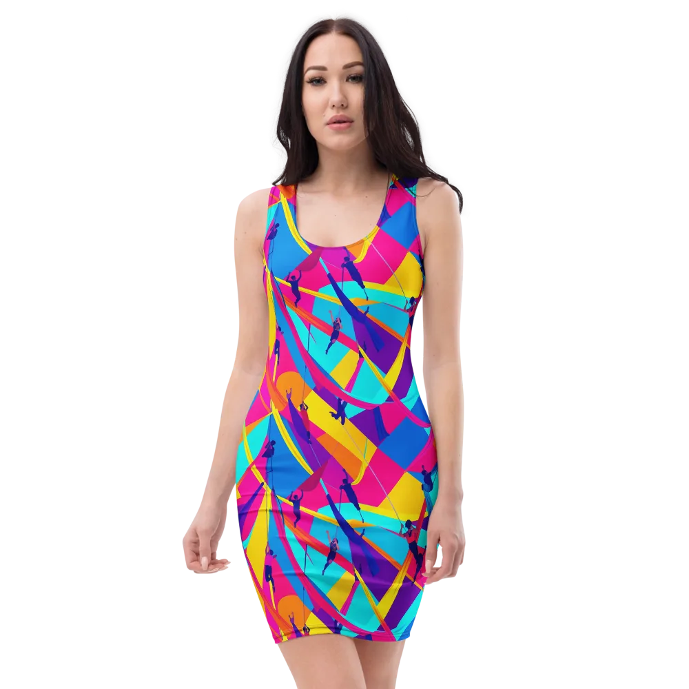 Chromatic Aerial on Bodycon Dress — Front