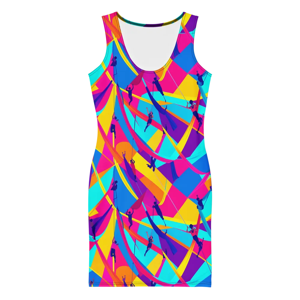 Chromatic Aerial on Bodycon Dress — Front