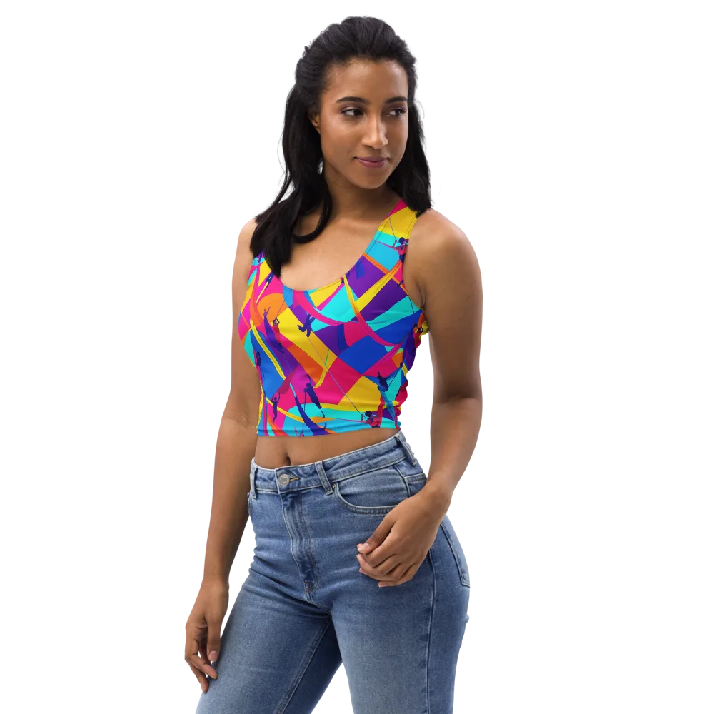 Chromatic Aerial on Crop Top — Left Front