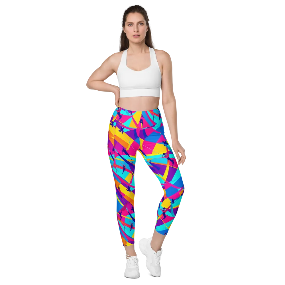 Chromatic Aerial on Leggings with Pockets — Front
