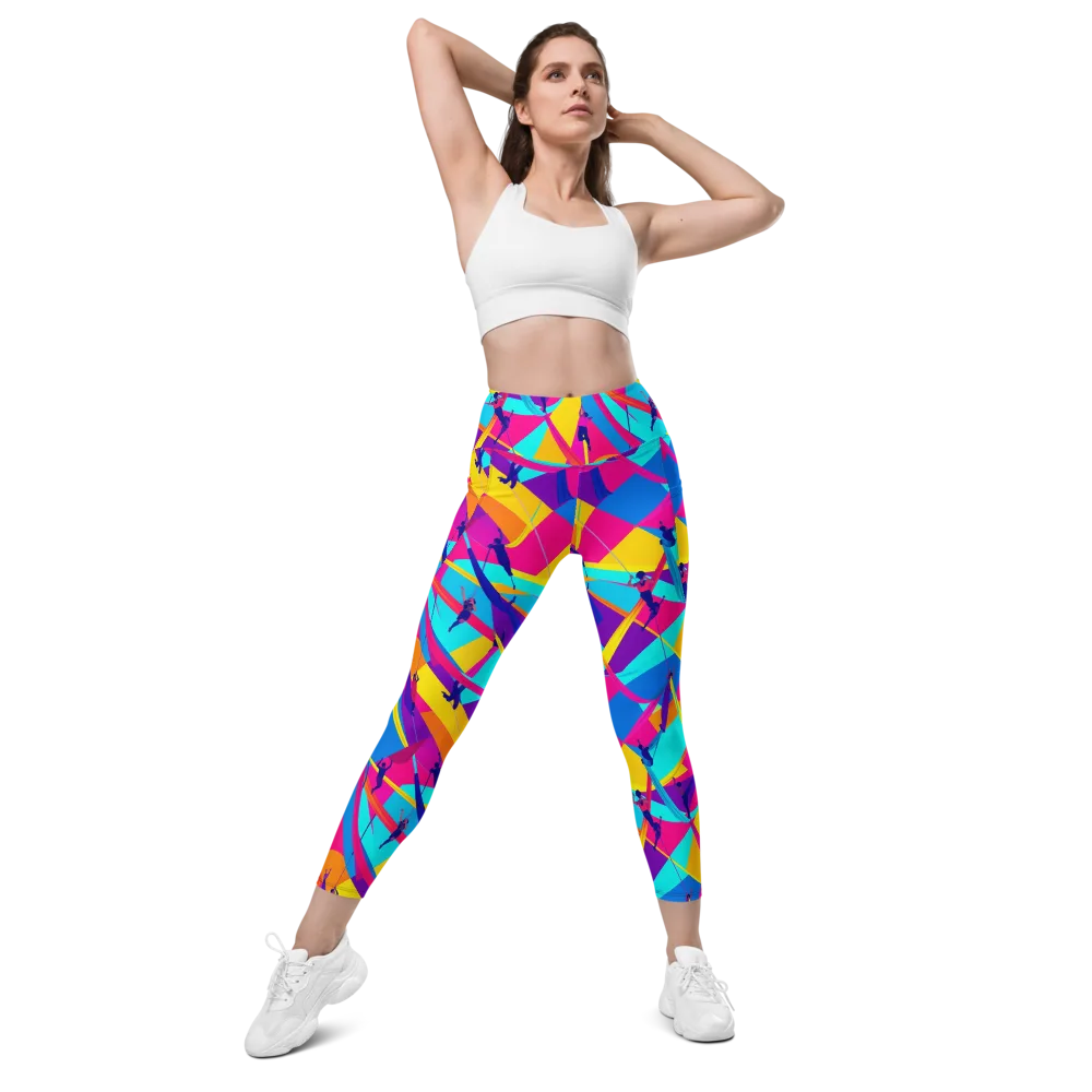 Chromatic Aerial on Leggings with Pockets — Front