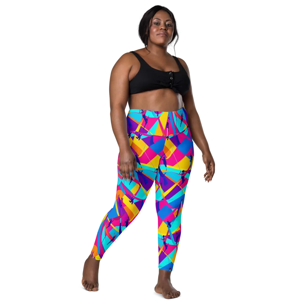 Chromatic Aerial on Leggings with Pockets — Front