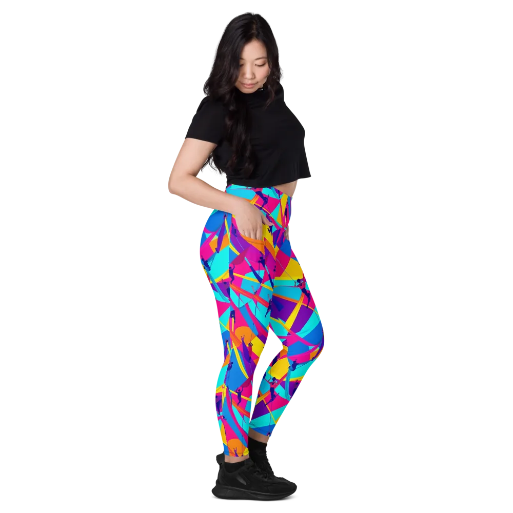 Chromatic Aerial on Leggings with Pockets — Right