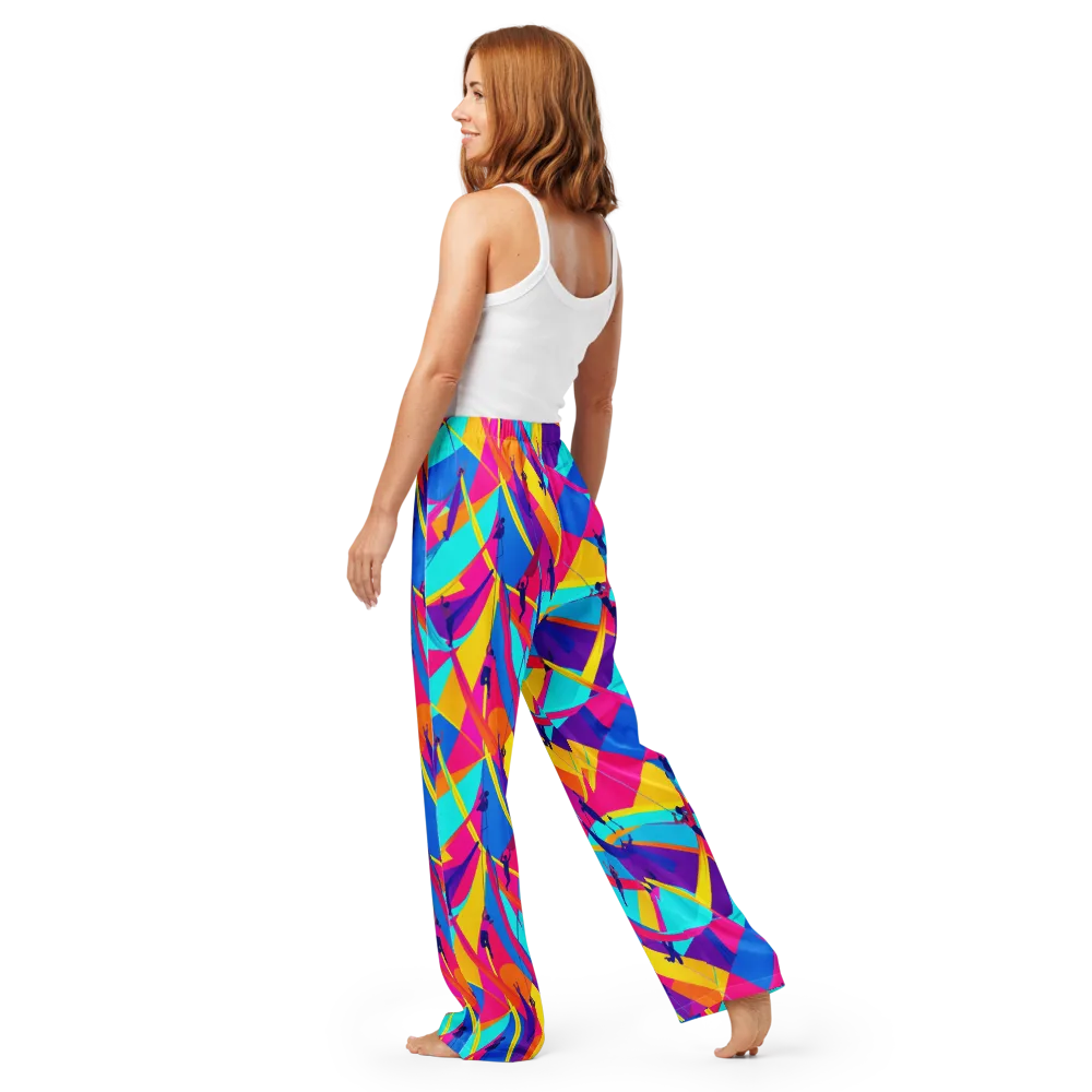Chromatic Aerial on Women's Pajama Pants — Back