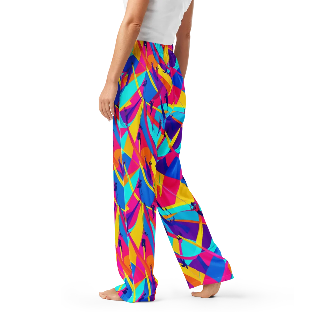 Chromatic Aerial on Women's Pajama Pants — Left