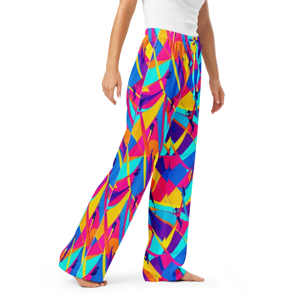 Chromatic Aerial on Women's Pajama Pants — Right Front