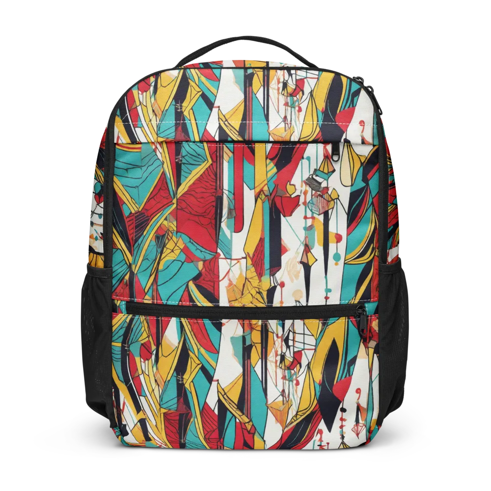 Prismatic Drapery on Utility Backpack — Front