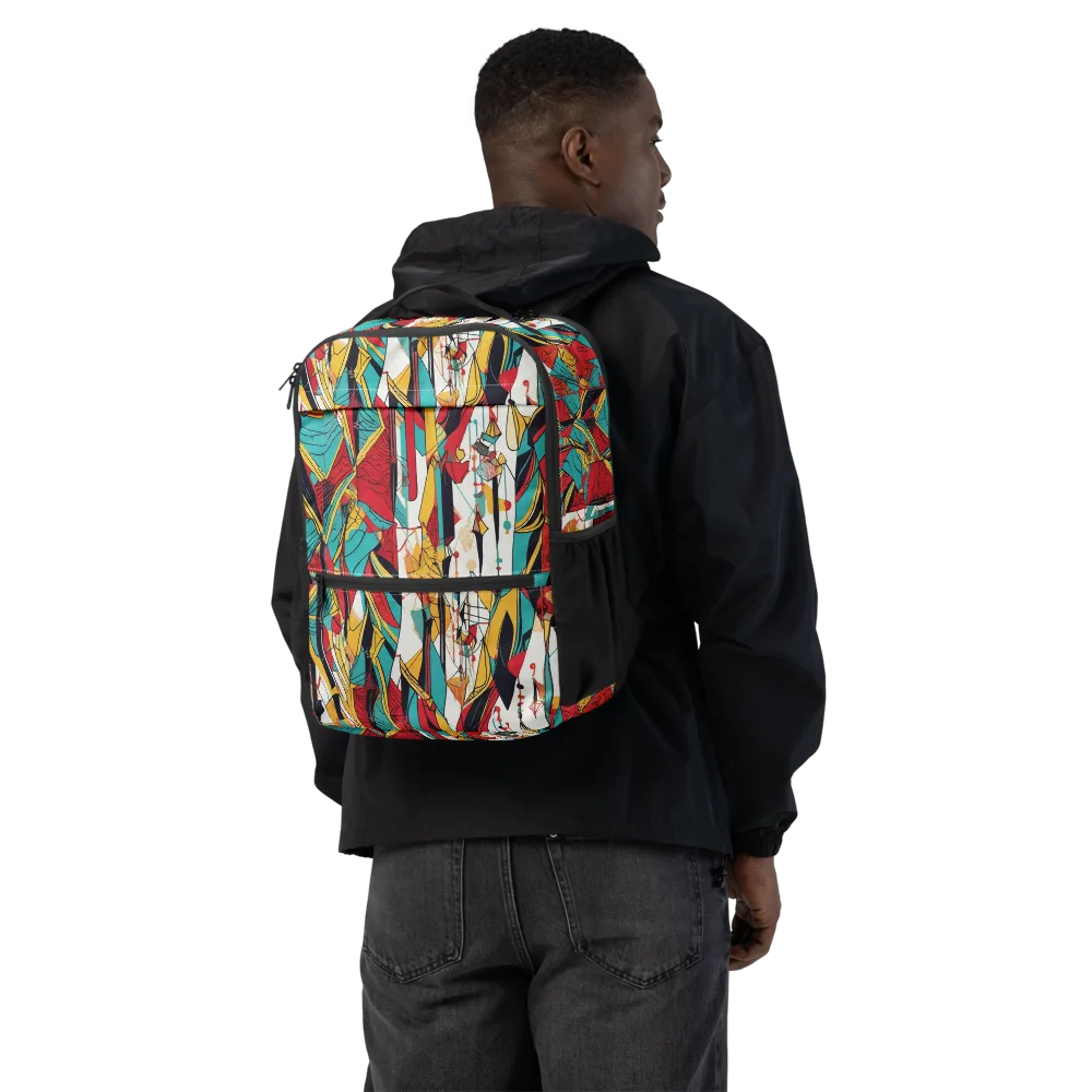 Prismatic Drapery on Utility Backpack — Back