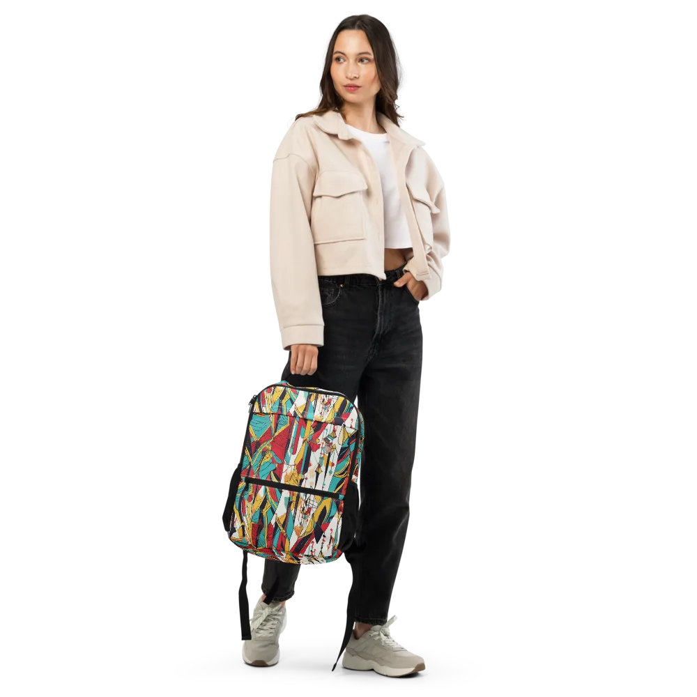 Prismatic Drapery on Utility Backpack — Front