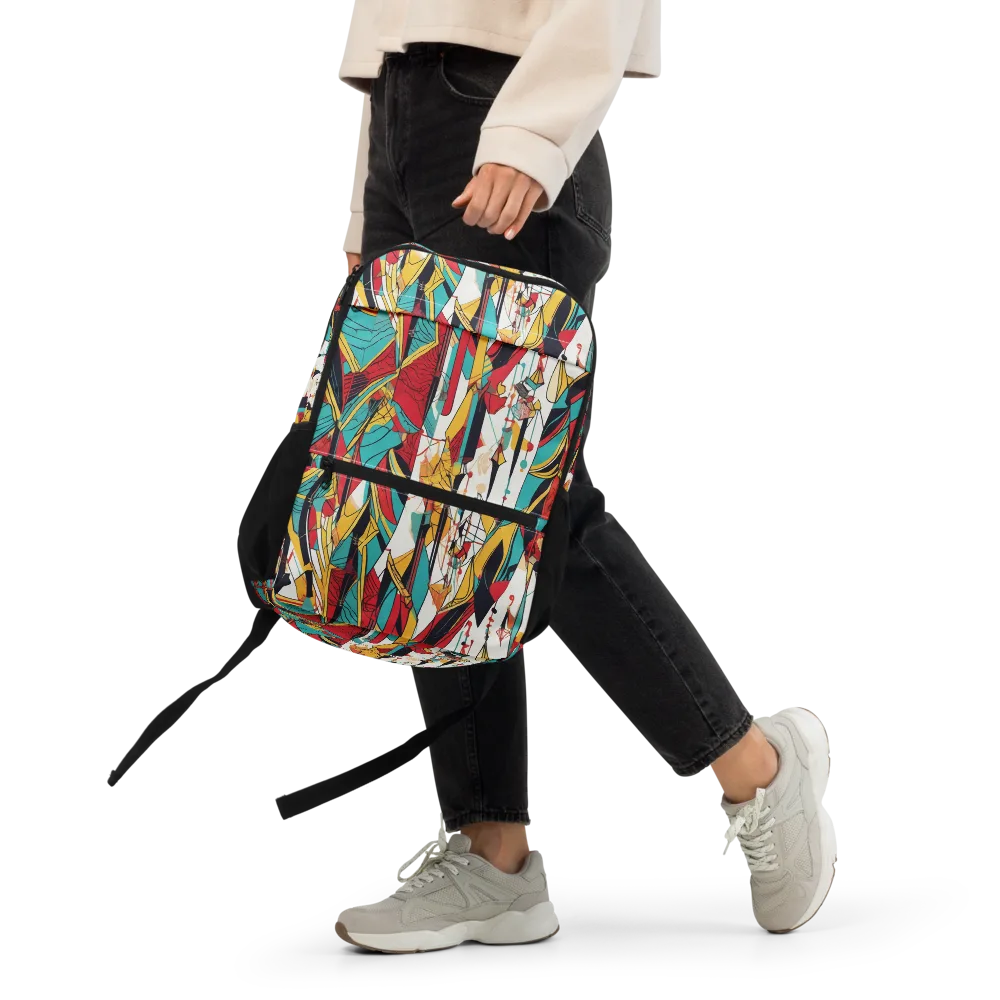 Prismatic Drapery on Utility Backpack — Front