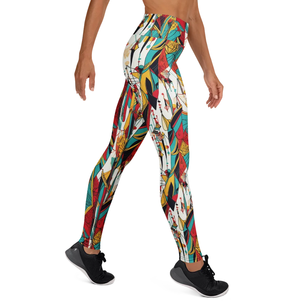 Prismatic Drapery on Yoga Leggings — Right