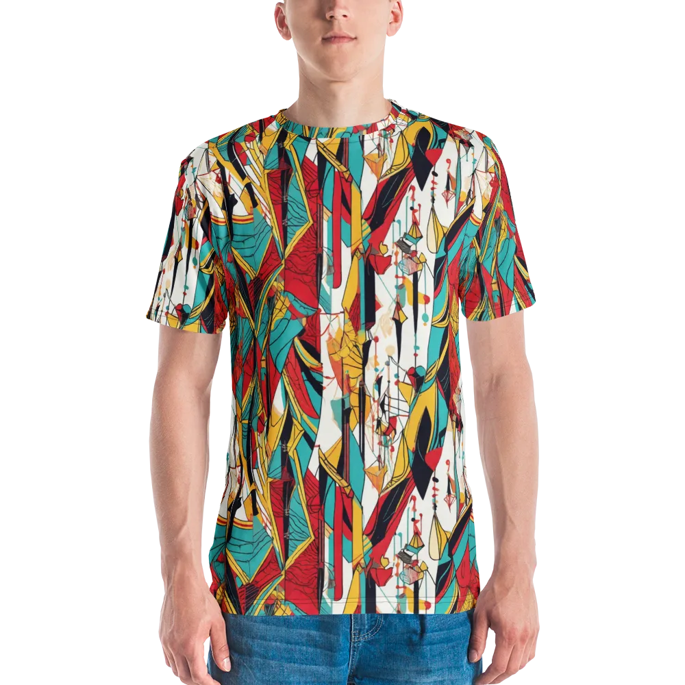 Prismatic Drapery on Men's Crew Neck T-Shirt — Front