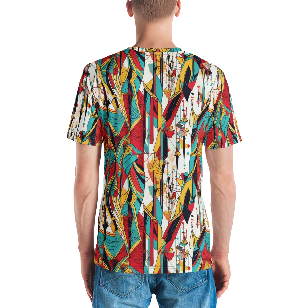 Prismatic Drapery on Men's Crew Neck T-Shirt — Back