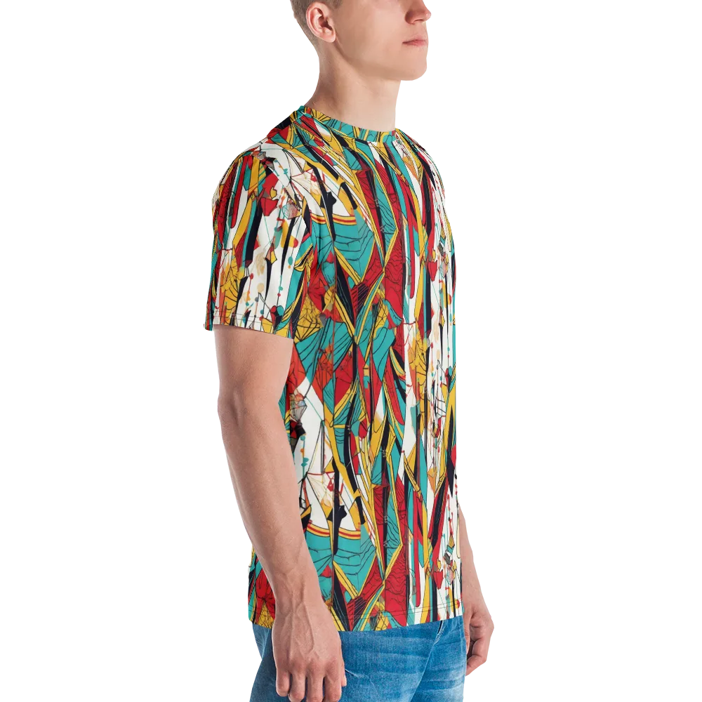 Prismatic Drapery on Men's Crew Neck T-Shirt — Right