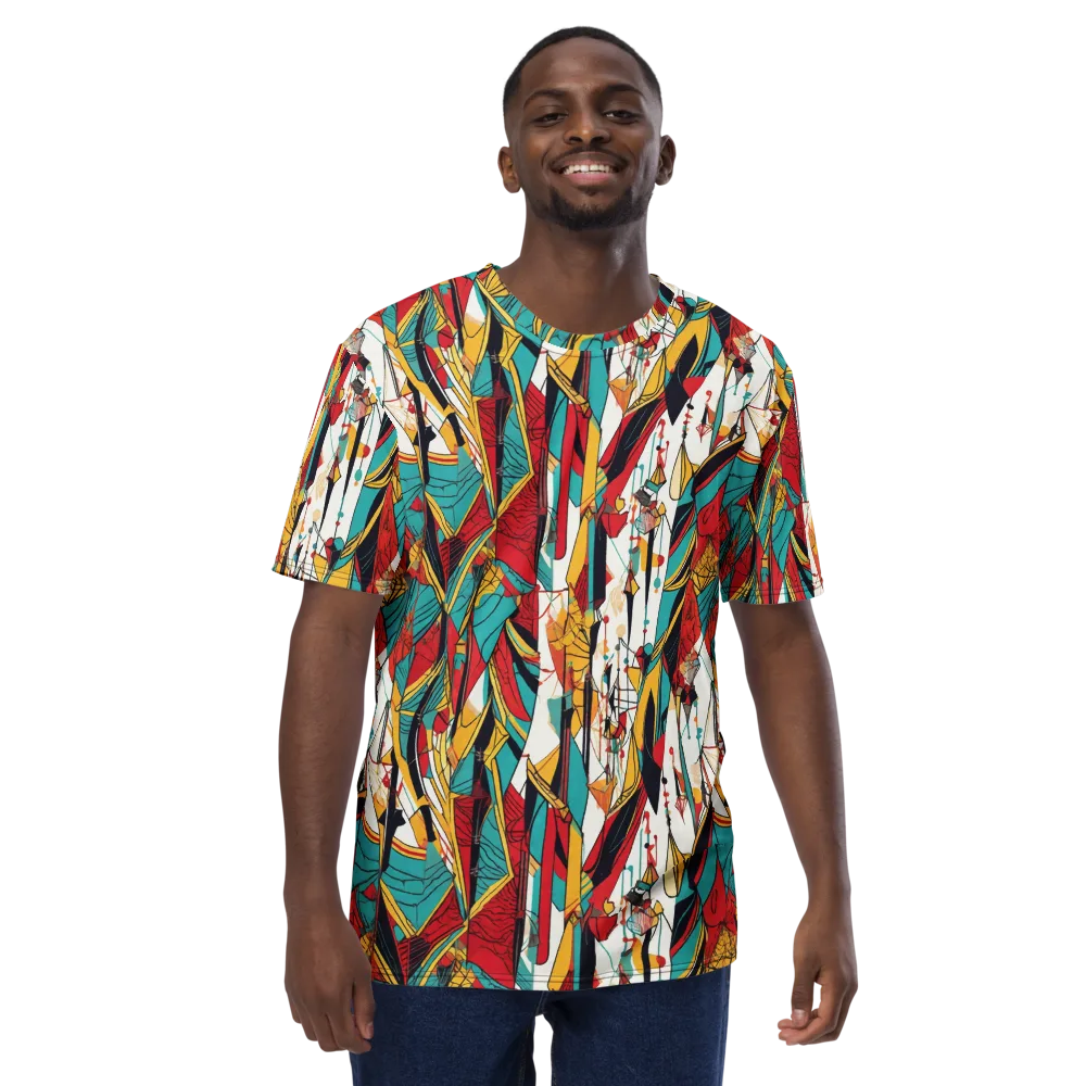 Prismatic Drapery on Men's Crew Neck T-Shirt — Front