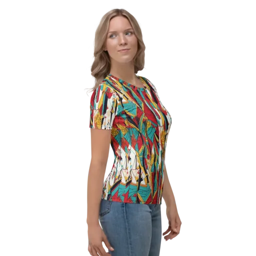 Prismatic Drapery on a Women's Crew Neck T-Shirt