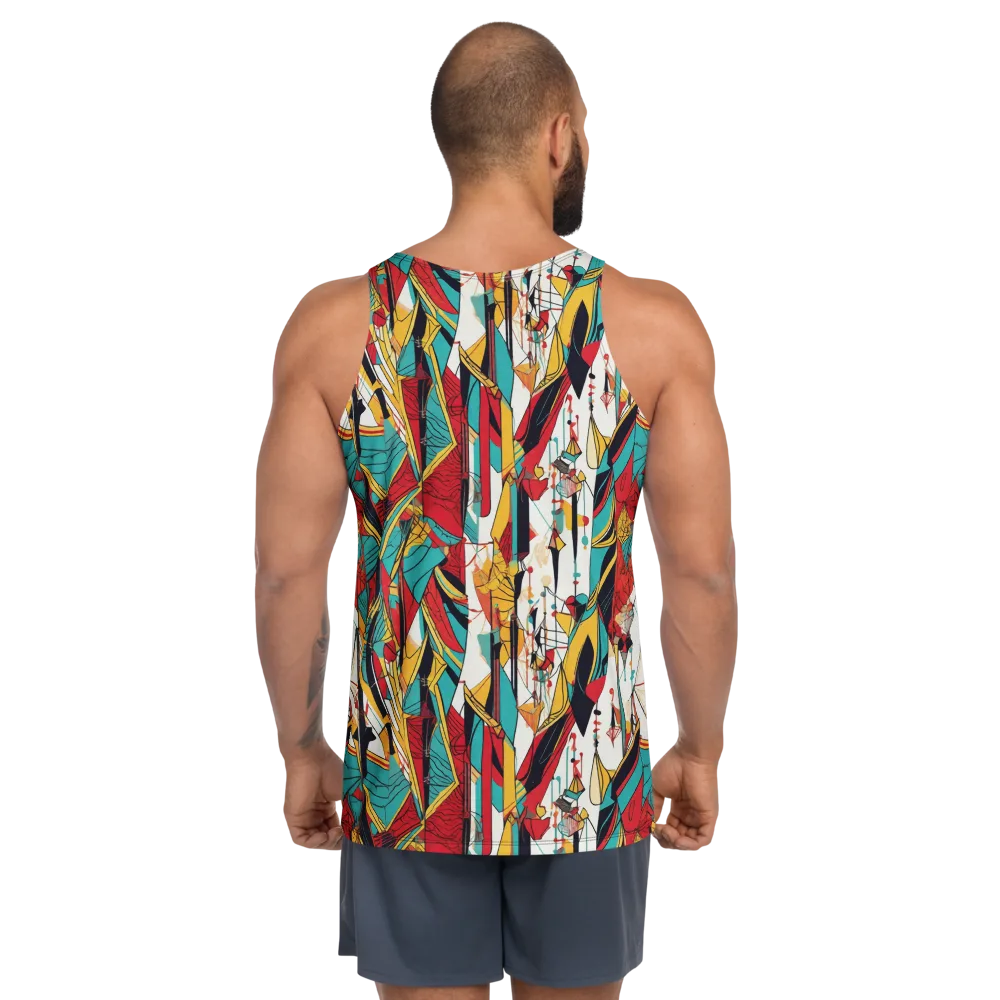 Prismatic Drapery on Men's Tank Top — Back