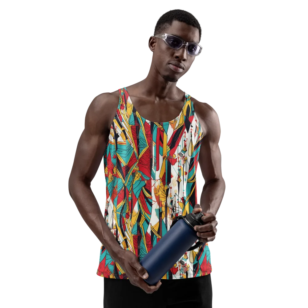 Prismatic Drapery on Men's Tank Top — Front