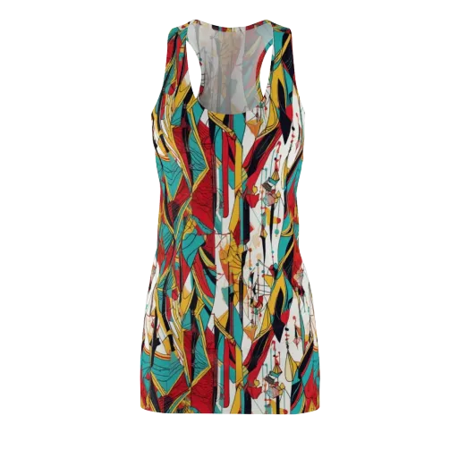 Prismatic Drapery on a Racerback Dress