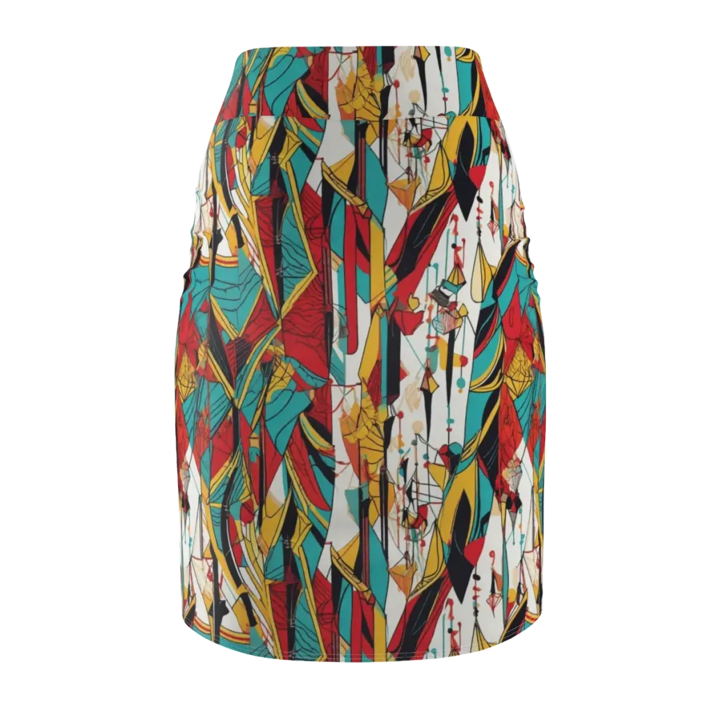 Prismatic Drapery on Pencil Skirt — Back