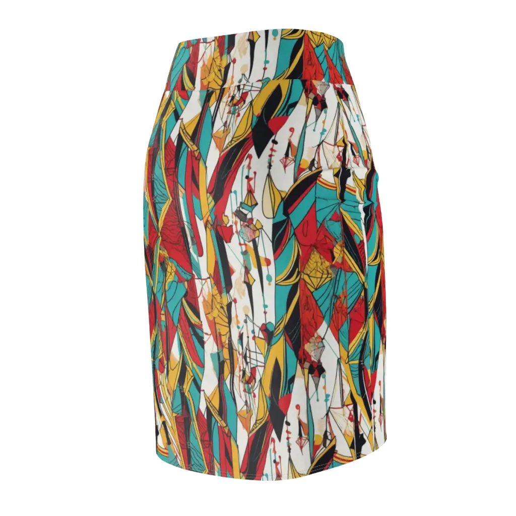 Prismatic Drapery on Pencil Skirt — Back Side