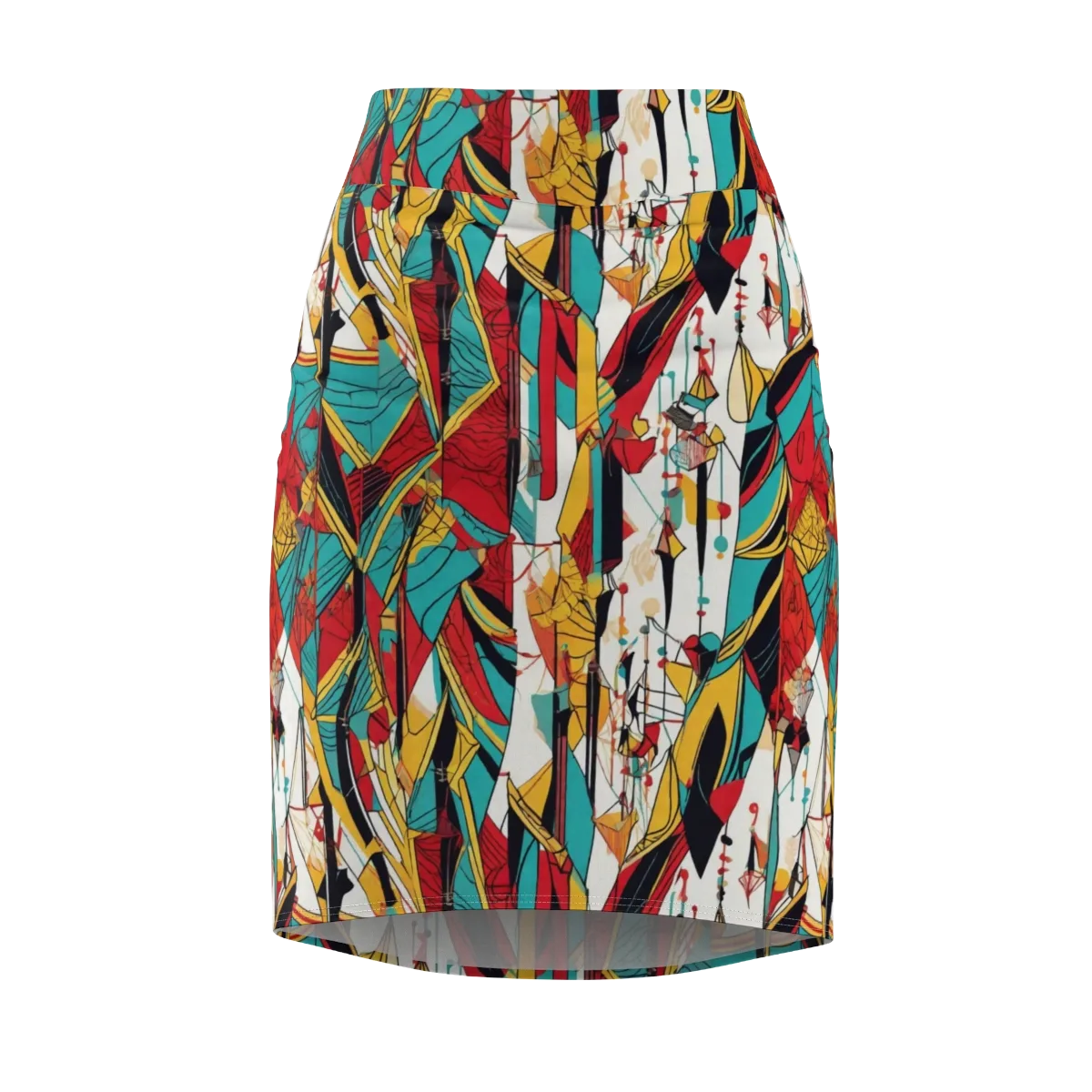 Prismatic Drapery on Pencil Skirt — Front