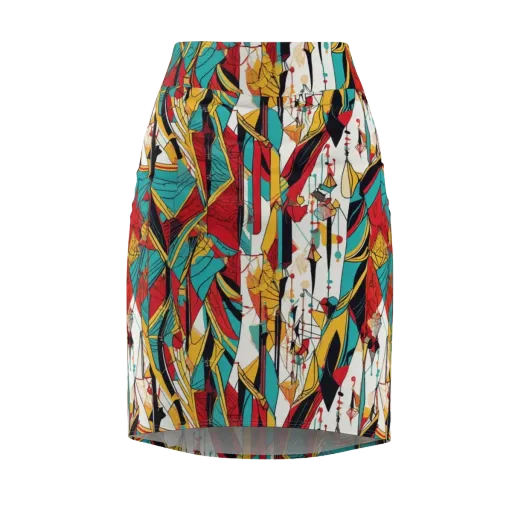 Prismatic Drapery on a Pencil Skirt