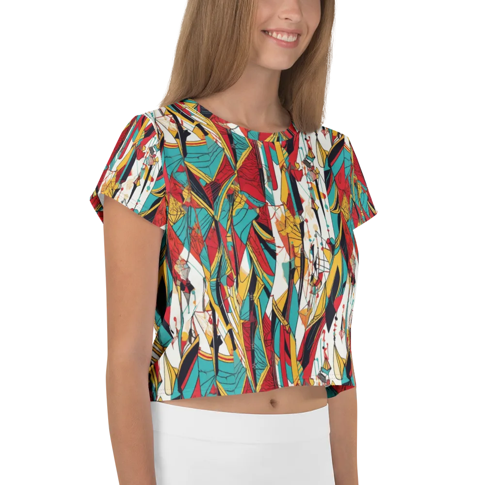Prismatic Drapery on Crop Tee — Right