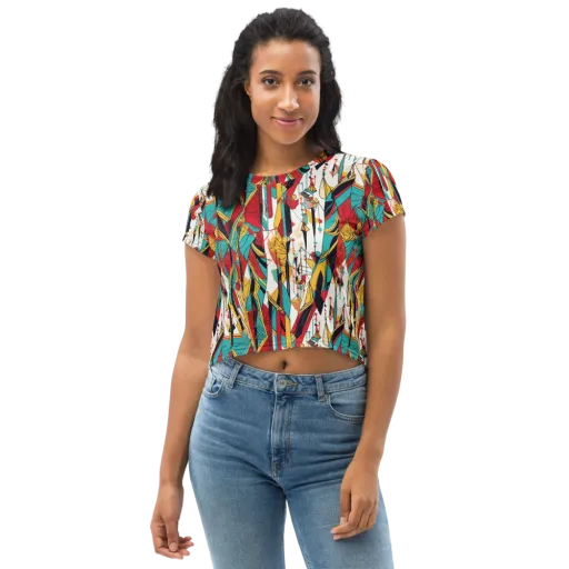 Prismatic Drapery on a Crop Tee