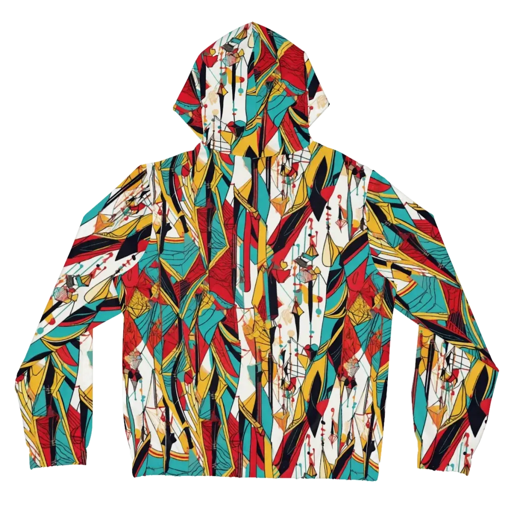 Prismatic Drapery on Women's Full-Zip Hoodie — Back