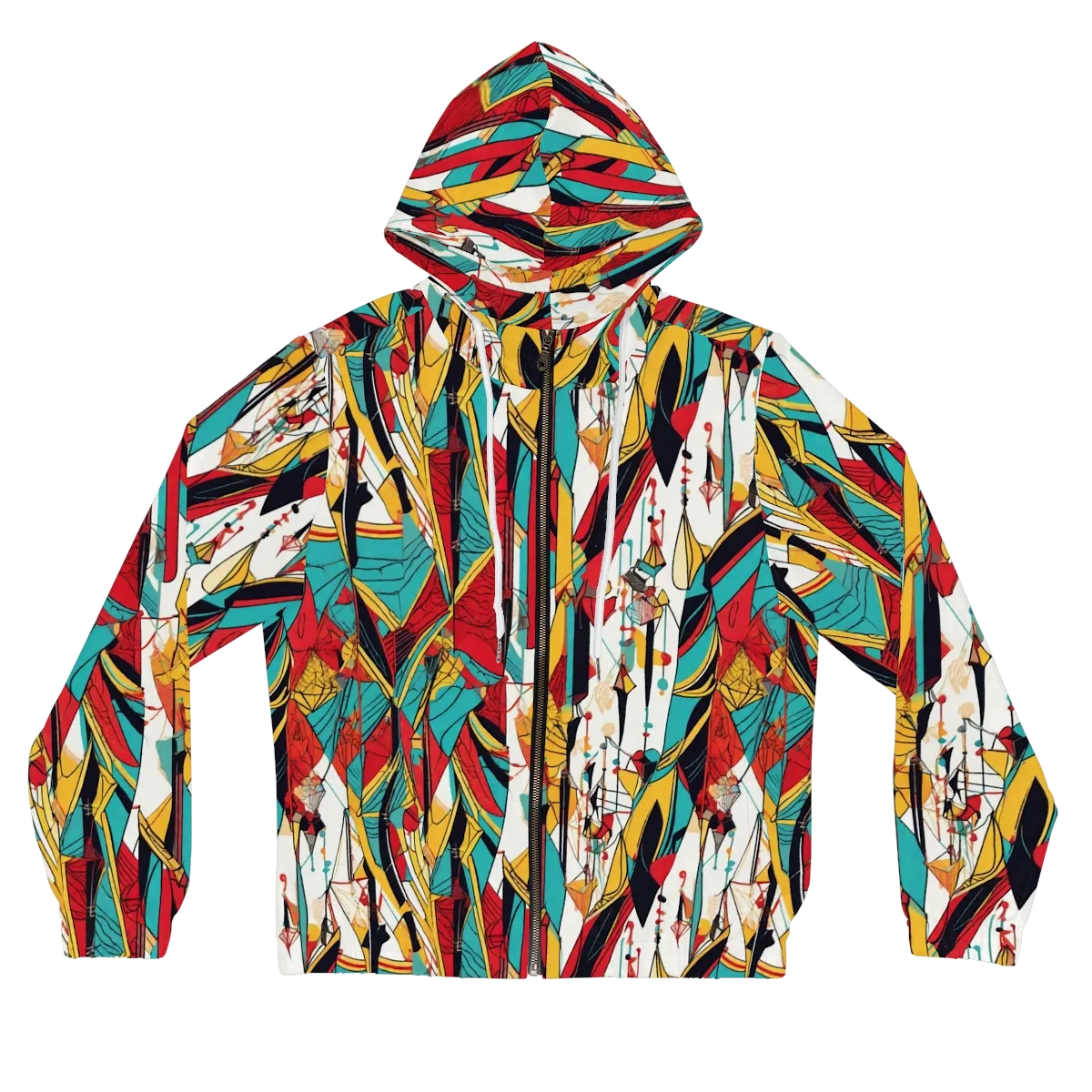 Prismatic Drapery on Women's Full-Zip Hoodie — Front