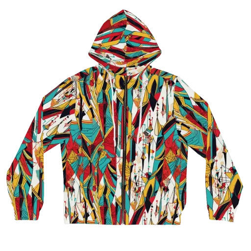 Prismatic Drapery on a Women's Full-Zip Hoodie