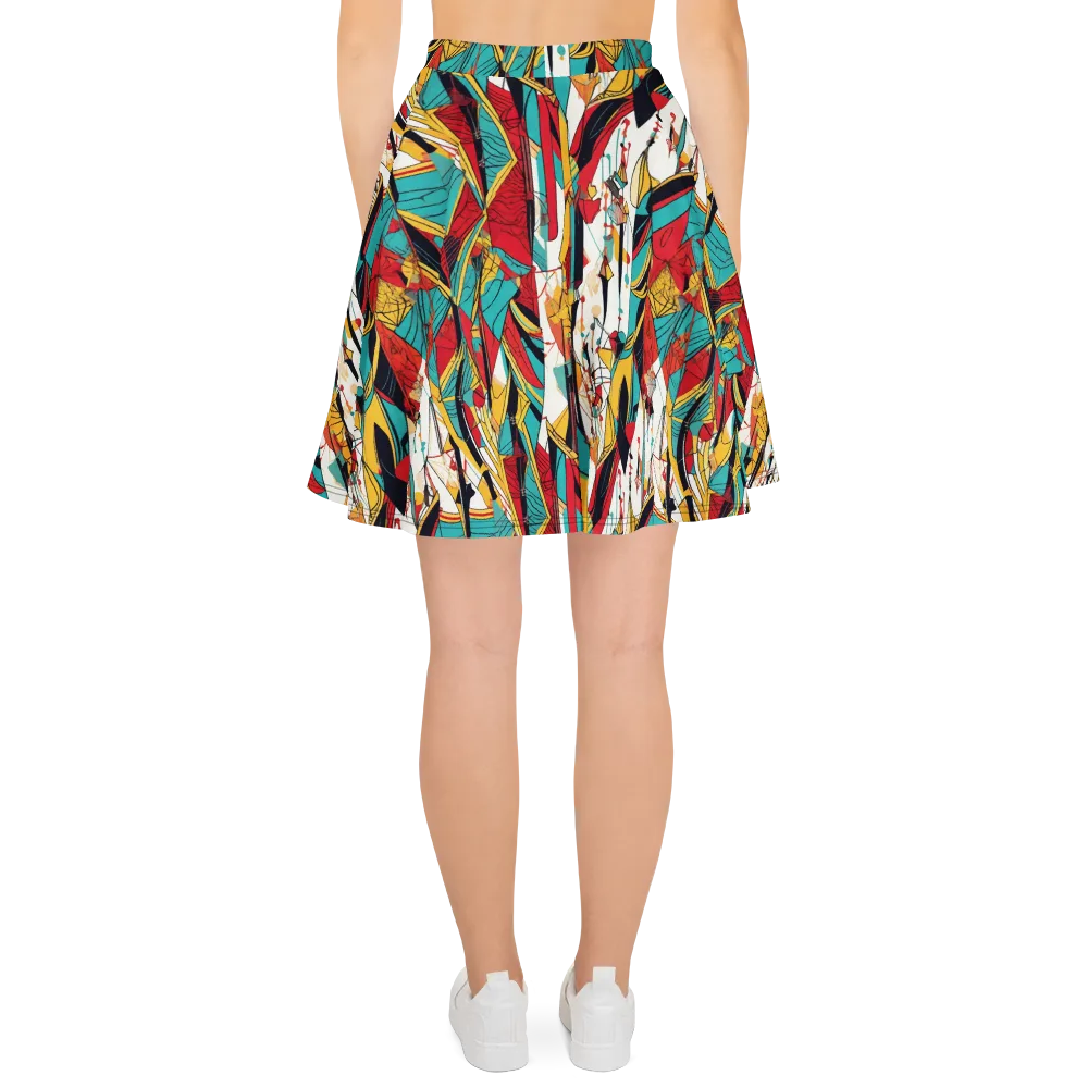Prismatic Drapery on Skater Skirt — Back