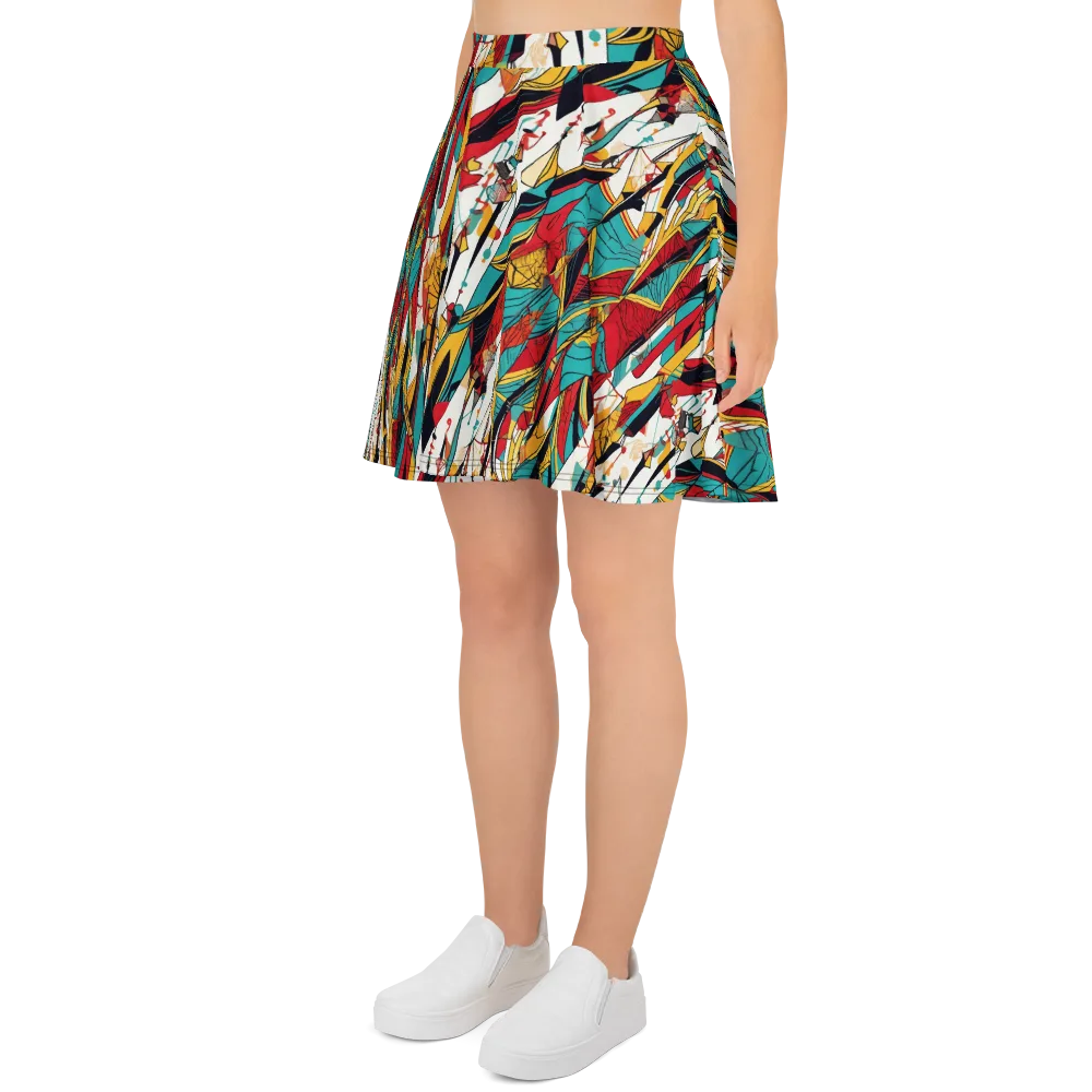Prismatic Drapery on Skater Skirt — Left