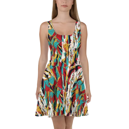 Prismatic Drapery on a Skater Dress