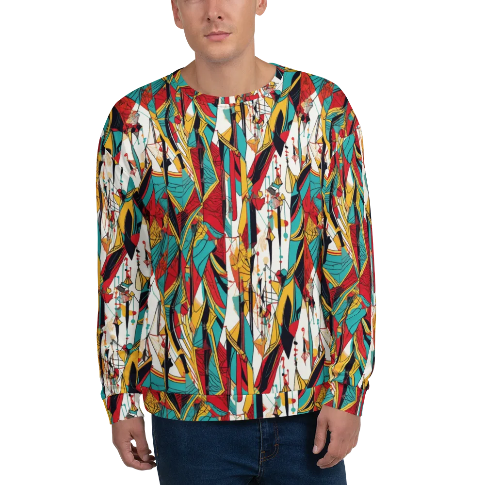Prismatic Drapery on Sweatshirt — Front