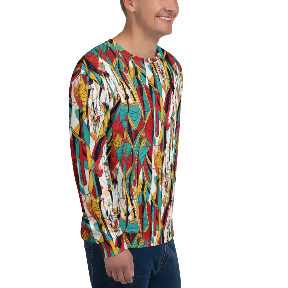 Prismatic Drapery on Sweatshirt — Right Front
