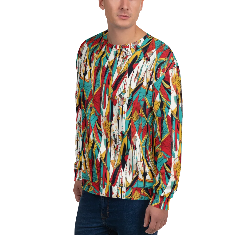 Prismatic Drapery on Sweatshirt — Left Front