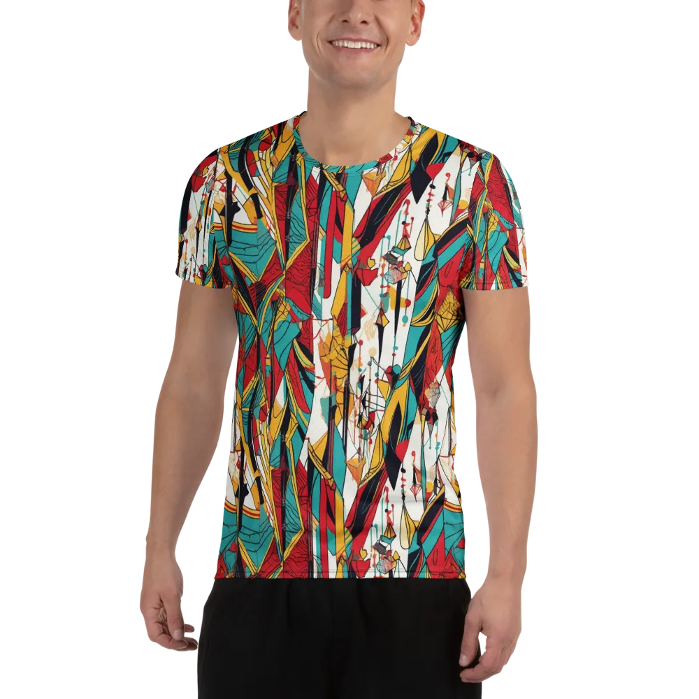 Prismatic Drapery on Men's Athletic T-Shirt — Front