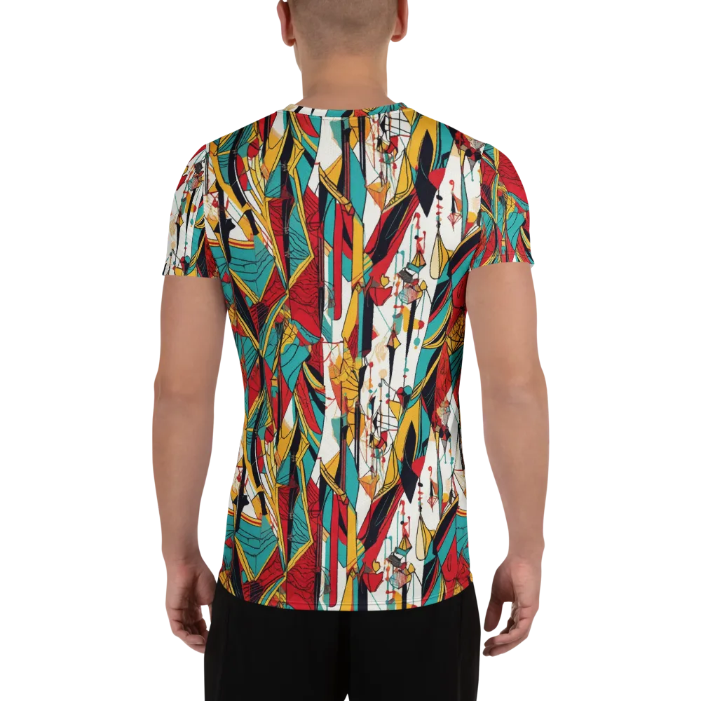 Prismatic Drapery on Men's Athletic T-Shirt — Back