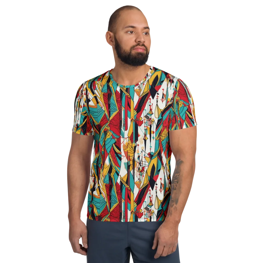 Prismatic Drapery on Men's Athletic T-Shirt — Front
