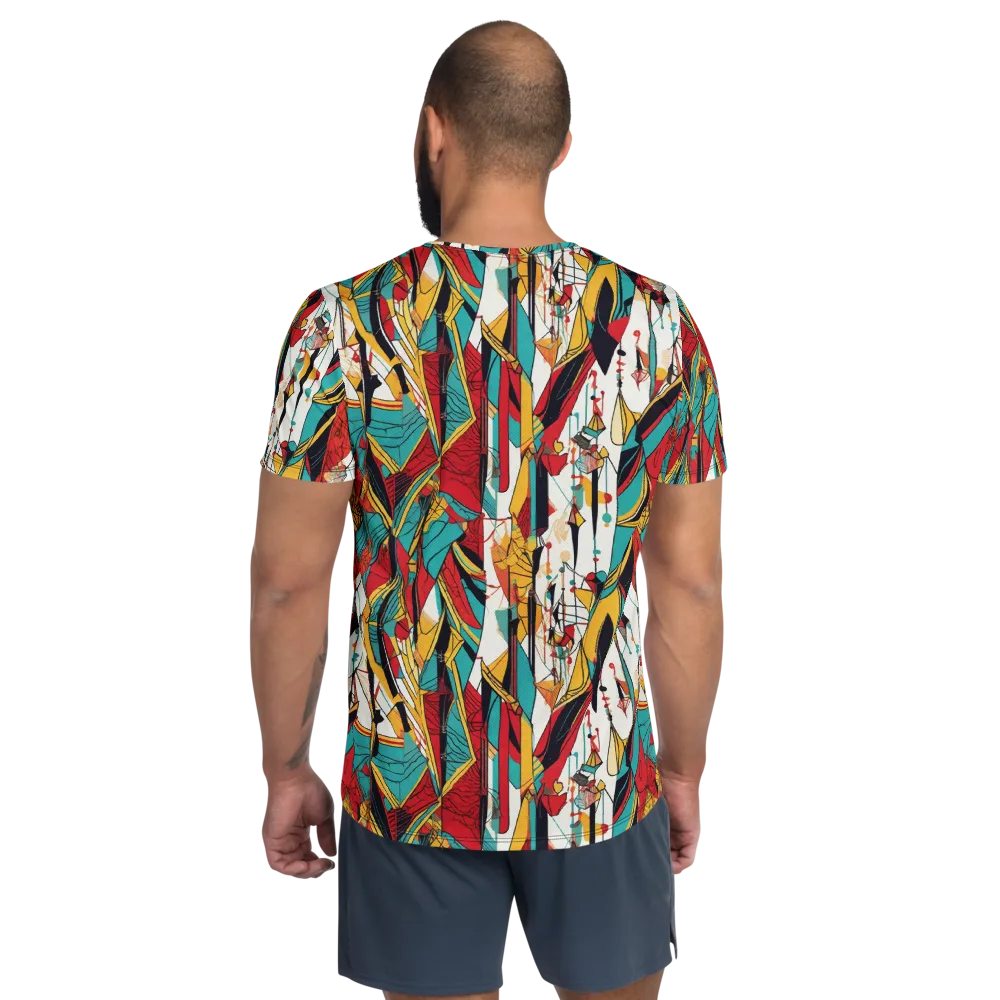 Prismatic Drapery on Men's Athletic T-Shirt — Back