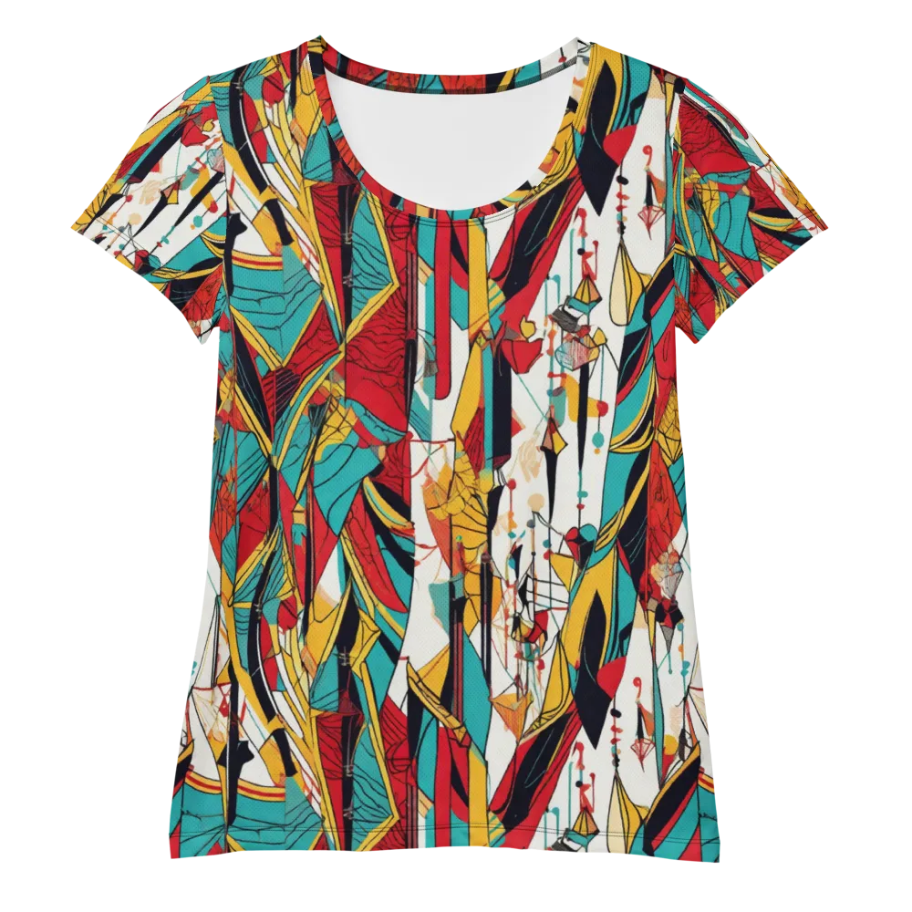 Prismatic Drapery on Women's Athletic T-Shirt — Front