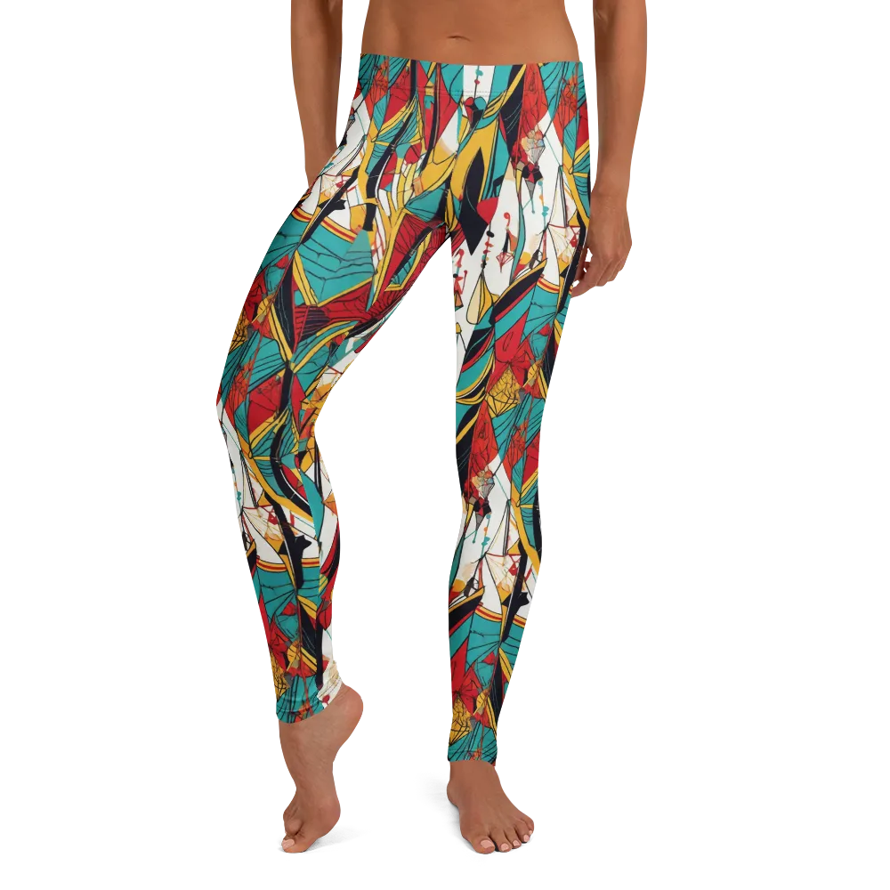 Prismatic Drapery on Leggings — Front